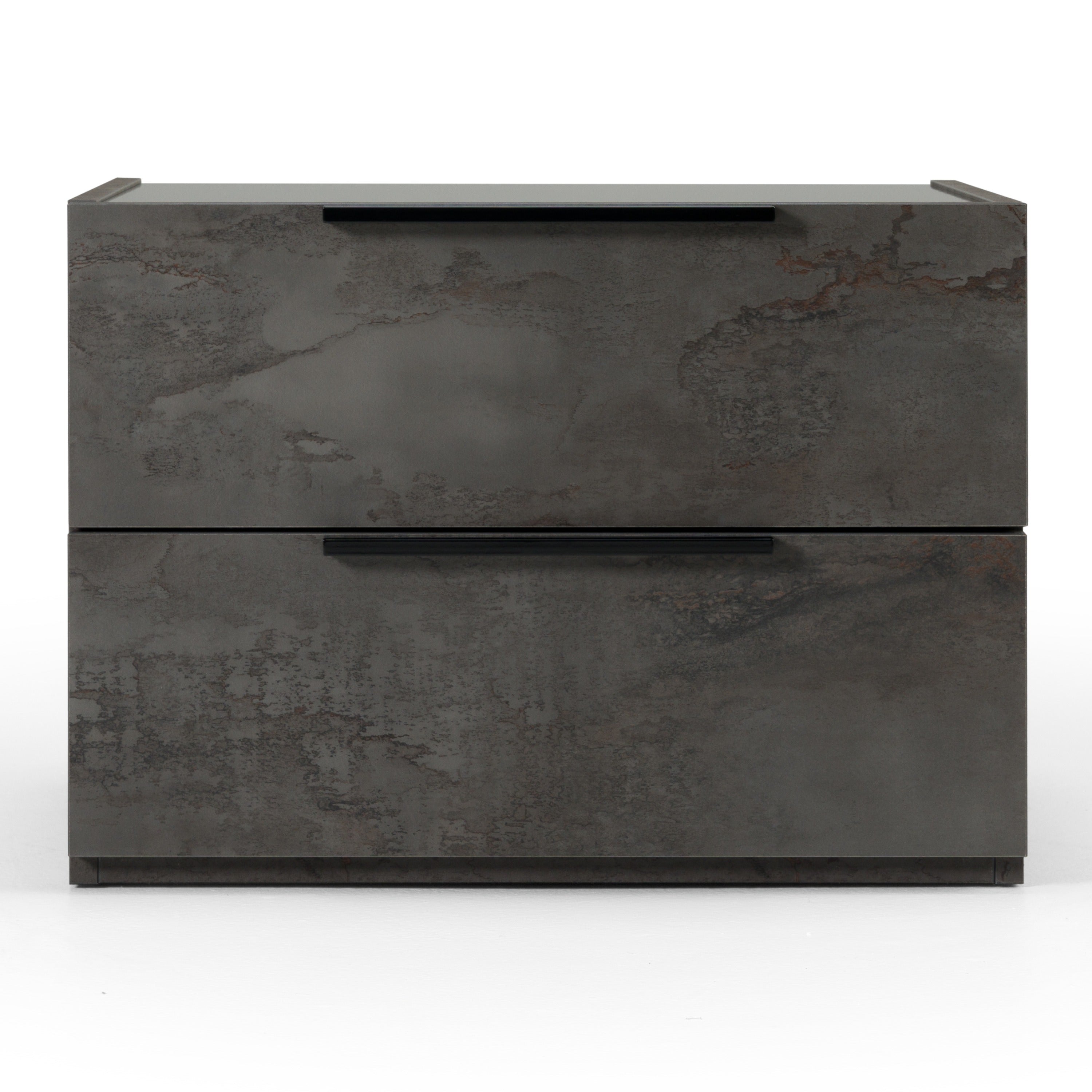 Nova Domus Ferrara Modern Volcano Oxide Grey Nightstand Model VGACFERRARA-NS