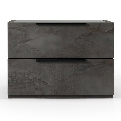 Nova Domus Ferrara Modern Volcano Oxide Grey Nightstand Model VGACFERRARA-NS