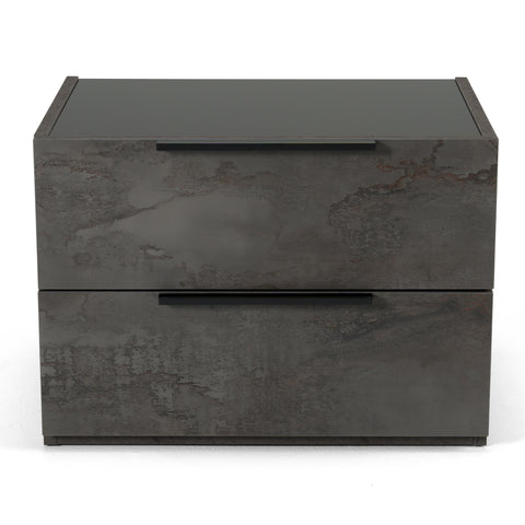 Nova Domus Ferrara Modern Volcano Oxide Grey Nightstand Model VGACFERRARA-NS