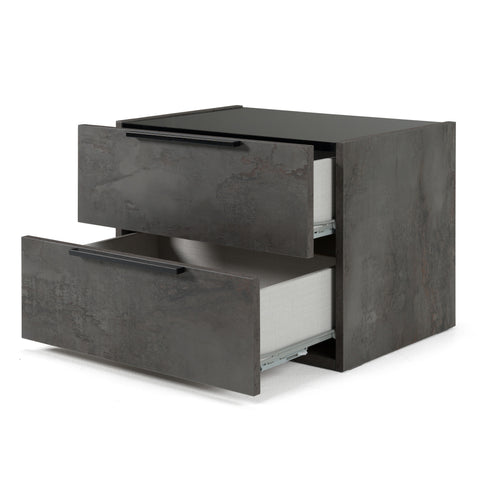Nova Domus Ferrara Modern Volcano Oxide Grey Nightstand Model VGACFERRARA-NS