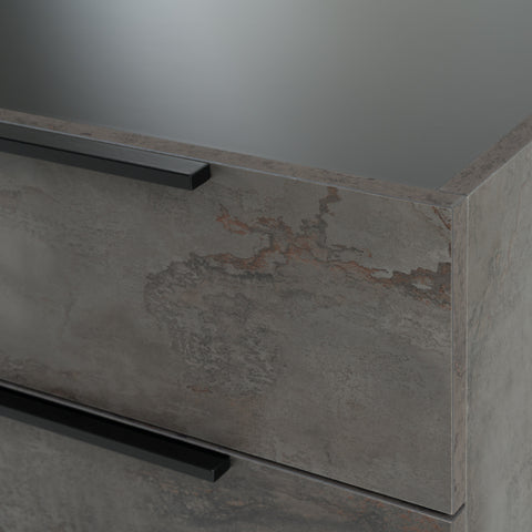 Nova Domus Ferrara Modern Volcano Oxide Grey Nightstand Model VGACFERRARA-NS