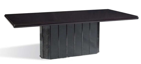 Supreme Luxury Ebony Veneer And Black Crocodile Dining Table Model VGUNAC832-240