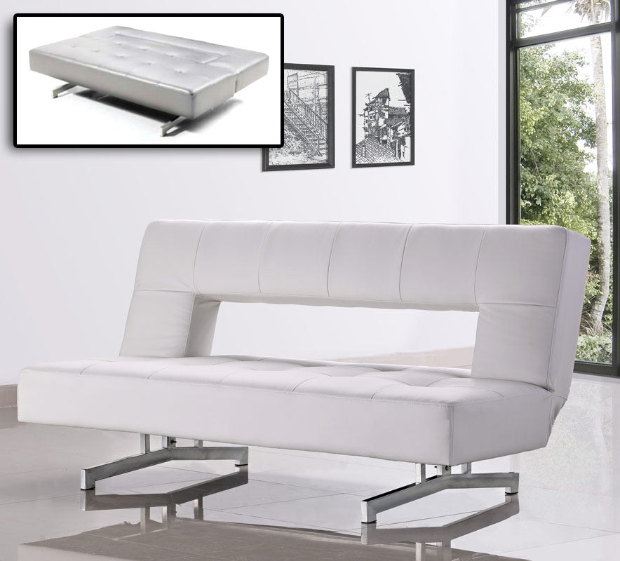 Wilshire Fold Out Leatherette Sofa Bed Model VGMB0926-WHT