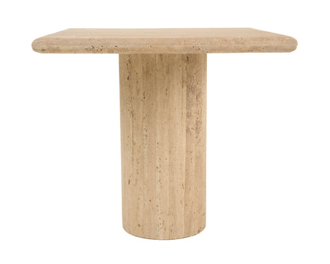 Modrest Fletcher Modern Travertine Marble 18" Tall End Table Model VGBR-SBA-4798