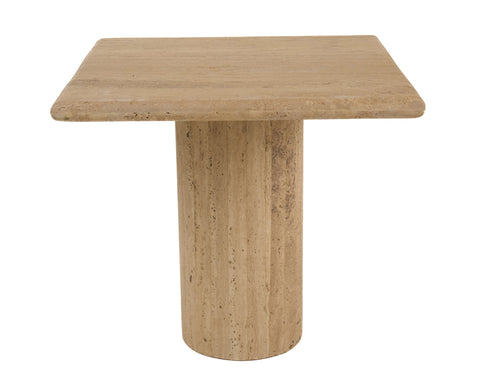 Modrest Fletcher Modern Travertine Marble 18" Tall End Table Model VGBR-SBA-4798