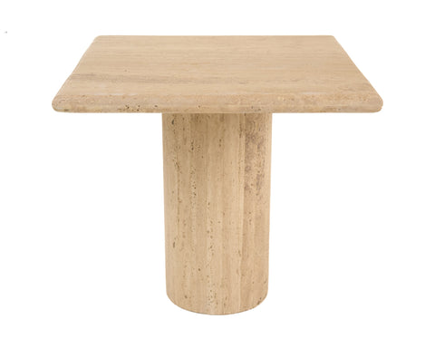 Modrest Fletcher Modern Travertine Marble 18" Tall End Table Model VGBR-SBA-4798