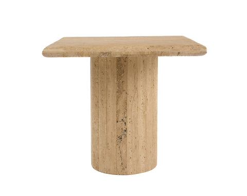 Modrest Fletcher Modern Travertine Marble 15" Tall End Table Model VGBR-SBA-4799