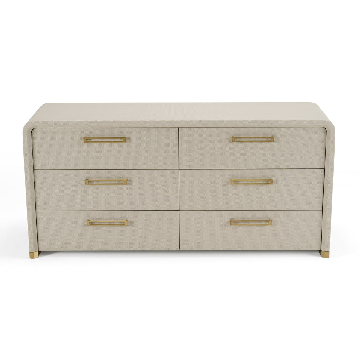 Modrest Florence Modern Beige Leatherette & Gold Dresser Model VGVC-J2410-D