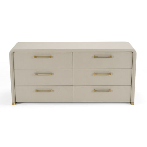 Modrest Florence Modern Beige Leatherette & Gold Dresser Model VGVC-J2410-D