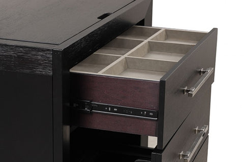 Ashbourne Bedside Vanity Set W/ Stool Model Fm-Ac415Bk-V By Furniture Of America 