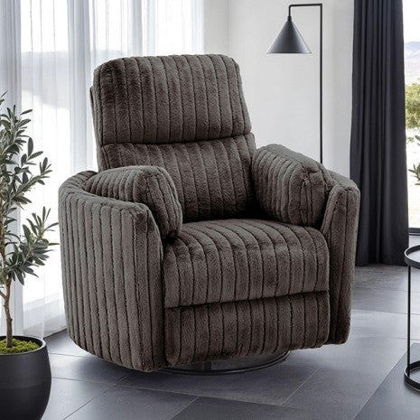 Belper Power Glider Recliner W/ Swivel Model Fm-Ac8018Db-Pm By Furniture Of America 