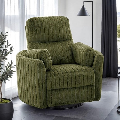 Belper Power Glider Recliner W/ Swivel Model Fm-Ac8018Gr-Pm By Furniture Of America 