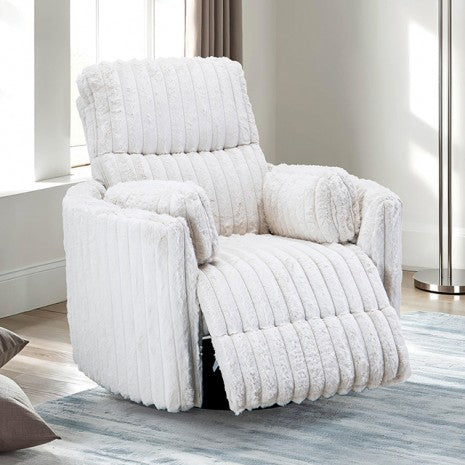 Belper Power Glider Recliner W/ Swivel Model Fm-Ac8018Wh-Pm By Furniture Of America 