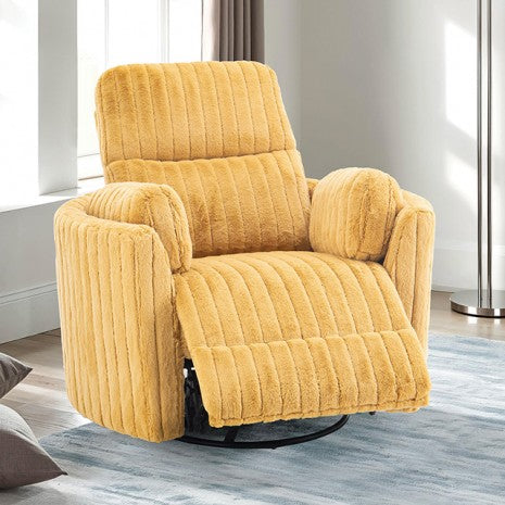 Belper Power Glider Recliner W/ Swivel Model Fm-Ac8018Yl-Pm By Furniture Of America 