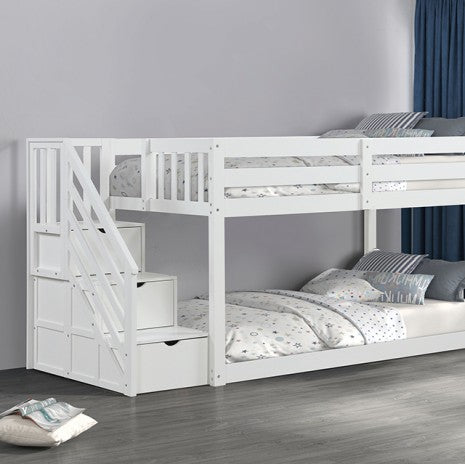 Jojo Bunk Bed Model Fm-Bk1100Wh-Bed By Furniture Of America 