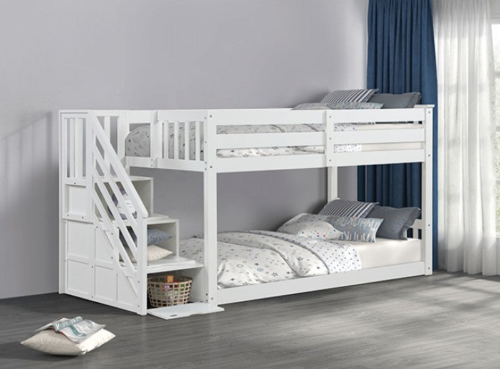 Jojo Bunk Bed Model Fm-Bk1100Wh-Bed By Furniture Of America 