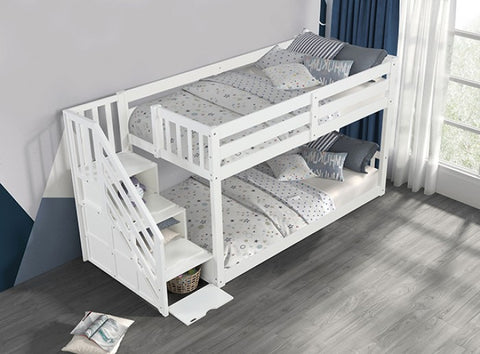 Jojo Bunk Bed Model Fm-Bk1100Wh-Bed By Furniture Of America 