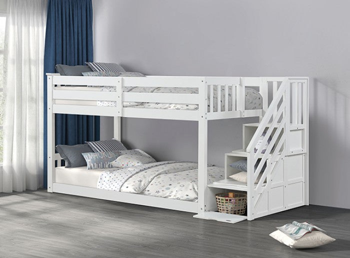 Jojo Bunk Bed Model Fm-Bk1100Wh-Bed By Furniture Of America 