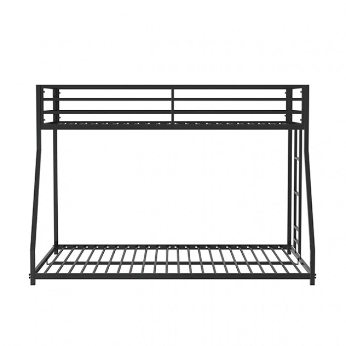 Rothwell Twin/Full Metal Bunk Bed Model Fm-Bk1200Bk-Tf By Furniture Of America 