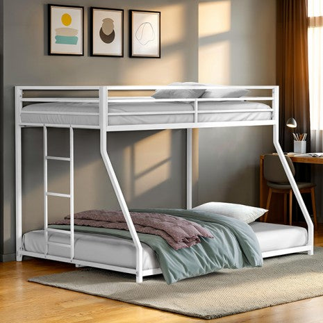 Rothwell Twin/Full Metal Bunk Bed Model Fm-Bk1200Wh-Tf By Furniture Of America 