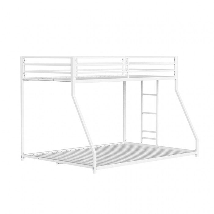 Rothwell Twin/Full Metal Bunk Bed Model Fm-Bk1200Wh-Tf By Furniture Of America 