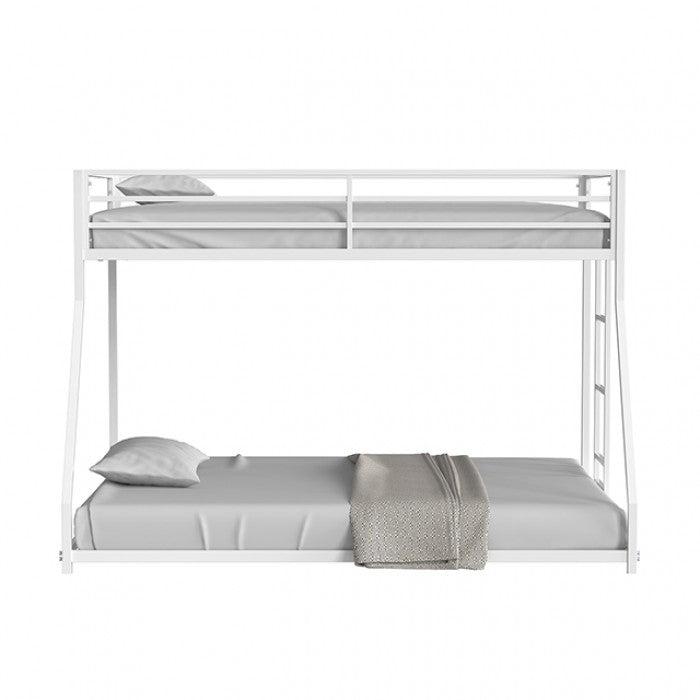 Rothwell Twin/Full Metal Bunk Bed Model Fm-Bk1200Wh-Tf By Furniture Of America 