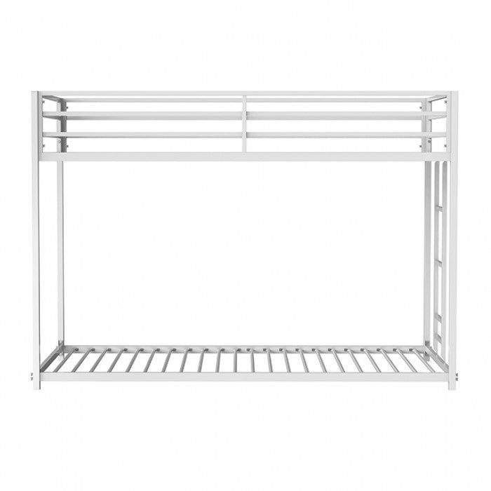 Rothwell Twin/Twin Metal Bunk Bed Model Fm-Bk1200Wh-Tt By Furniture Of America 