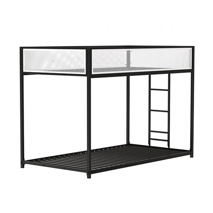 Southall Twin/Twin Metal Bunk Bed Model Fm-Bk1201Bk-Tt By Furniture Of America 