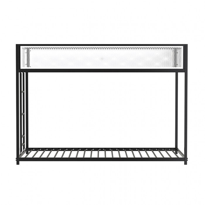 Southall Twin/Twin Metal Bunk Bed Model Fm-Bk1201Bk-Tt By Furniture Of America 
