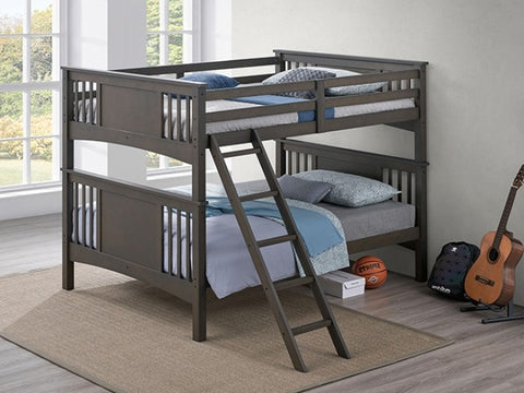 Spring Creek Full/Full Bunk Bed Model Fm-Bk602Ff-Gy-Bed By Furniture Of America 