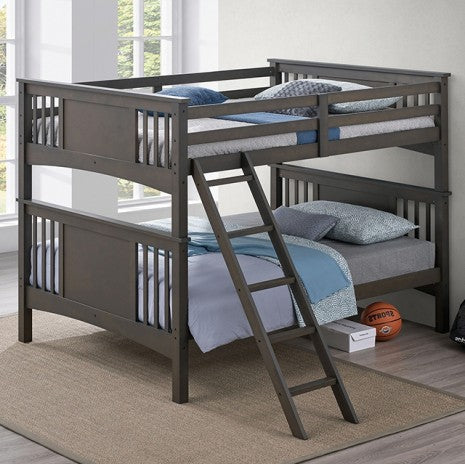 Spring Creek Full/Full Bunk Bed Model Fm-Bk602Ff-Gy-Bed By Furniture Of America 
