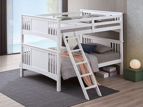 Spring Creek Full/Full Bunk Bed Model Fm-Bk602Ff-Wh-Bed By Furniture Of America 