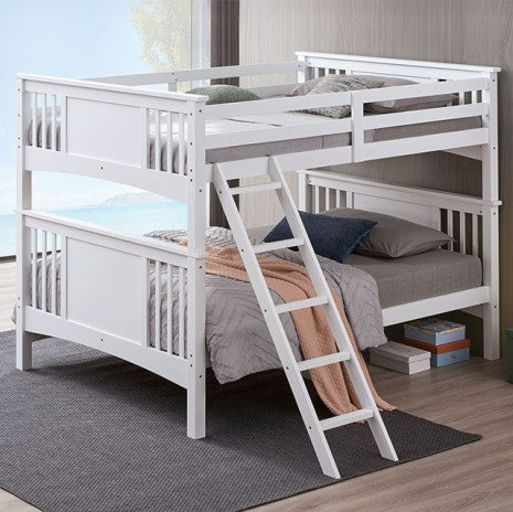 Spring Creek Full/Full Bunk Bed Model Fm-Bk602Ff-Wh-Bed By Furniture Of America 