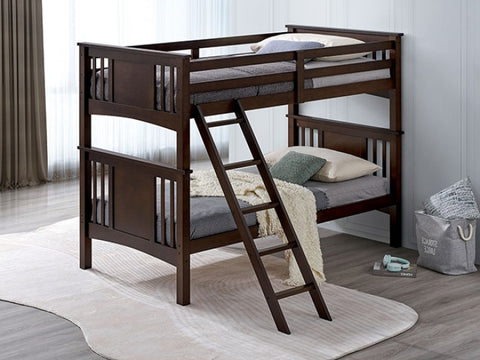 Spring Creek Twin/Twin Bunk Bed Model Fm-Bk602Tt-Dw-Bed By Furniture Of America 
