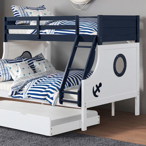 Nautia Twin/Full Bunk Bed Model Fm-Bk629Bl-Bed By Furniture Of America 
