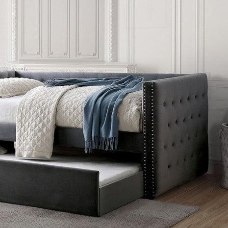 Susanna Daybed W/ Trundle Model Fm1739Gy-Bed By Furniture Of America 