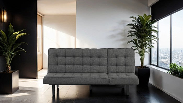 Napervill Futon Sofa Model Fm2802Dg-Chaise By Furniture Of America 