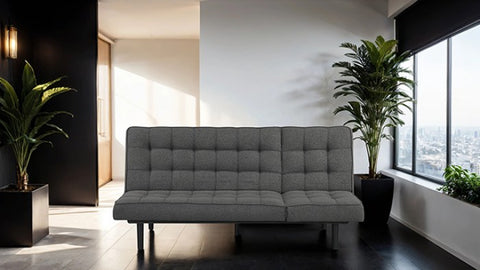 Napervill Futon Sofa Model Fm2802Dg-Chaise By Furniture Of America 