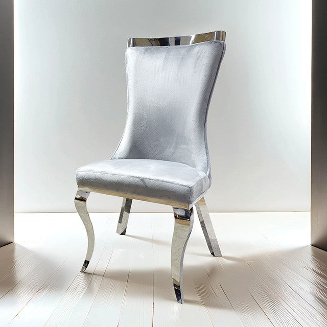 BASILICATA SILVER CHAIR (2/CTN)