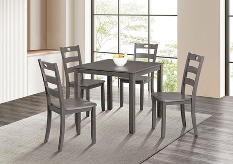 Lubbock 5 Pc. Dining Table Set Model Fm3419Gy-T-5Pk-Chair By Furniture Of America 