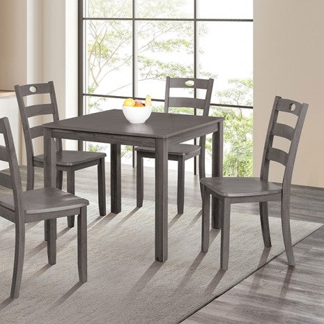 Lubbock 5 Pc. Dining Table Set Model Fm3419Gy-T-5Pk-Chair By Furniture Of America 