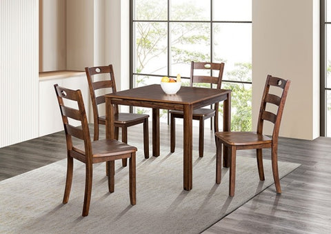 Lubbock 5 Pc. Dining Table Set Model Fm3419Wn-T-5Pk-Chair By Furniture Of America 
