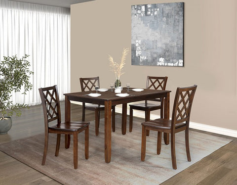 Yamhill 5 Pc. Dining Table Set Model Fm3424Ch-T-5Pk-Chair By Furniture Of America 
