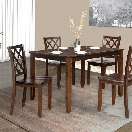 Yamhill 5 Pc. Dining Table Set Model Fm3424Ch-T-5Pk-Chair By Furniture Of America 