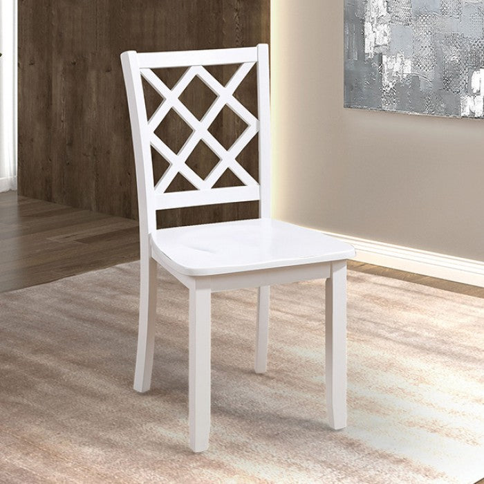 Yamhill 5 Pc. Dining Table Set Model Fm3424Wh-T-5Pk-Chair By Furniture Of America 