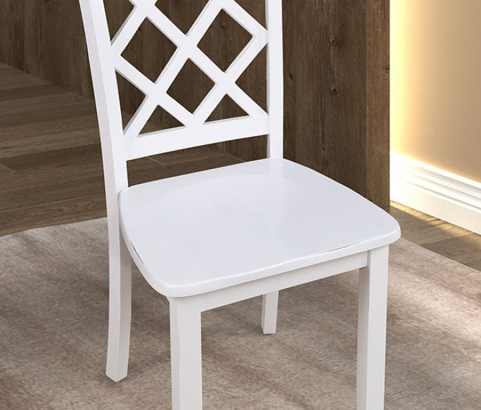 Yamhill 5 Pc. Dining Table Set Model Fm3424Wh-T-5Pk-Chair By Furniture Of America 