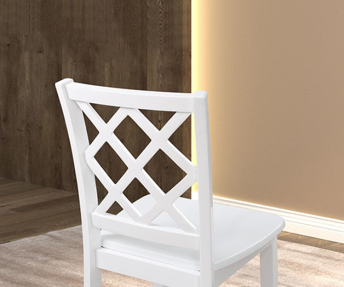 Yamhill 5 Pc. Dining Table Set Model Fm3424Wh-T-5Pk-Chair By Furniture Of America 