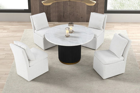 VARDE ROUND DINING MARBLE TABLE