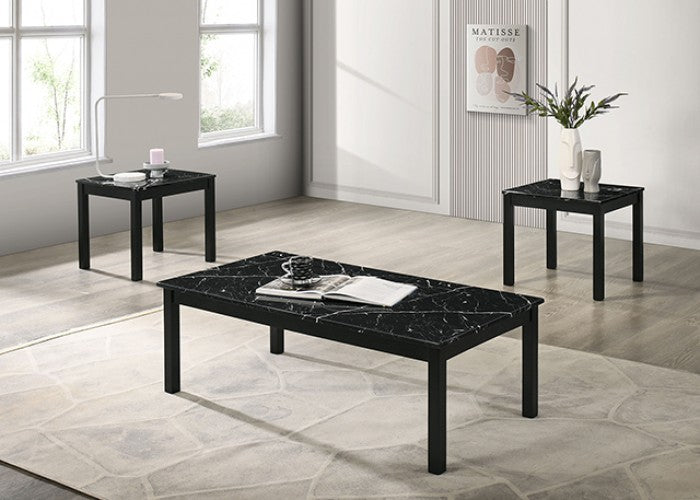 Findlay 3 Pc. Table Set Model Fm42900Bk-3Pk-End Table By Furniture Of America 