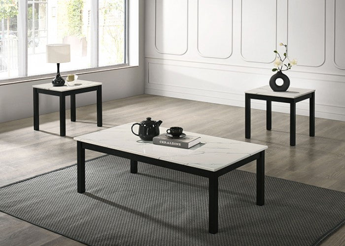 Findlay 3 Pc. Table Set Model Fm42900Wh-3Pk By Furniture Of America 
